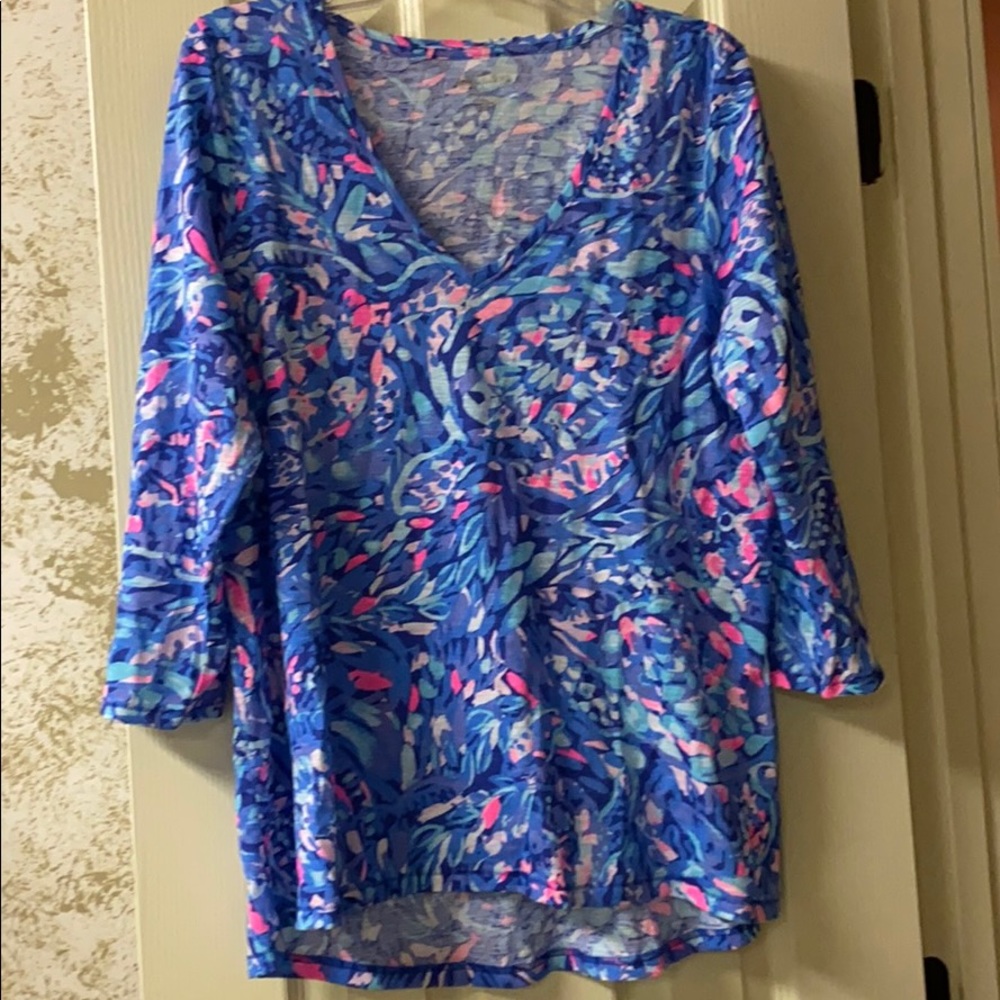 3/4 V neck tunic